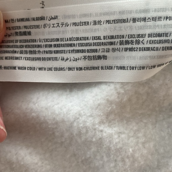 Abercrombie & Fitch Off-White Drawstring Hoodie Sweatshirt - Picture 9 of 9